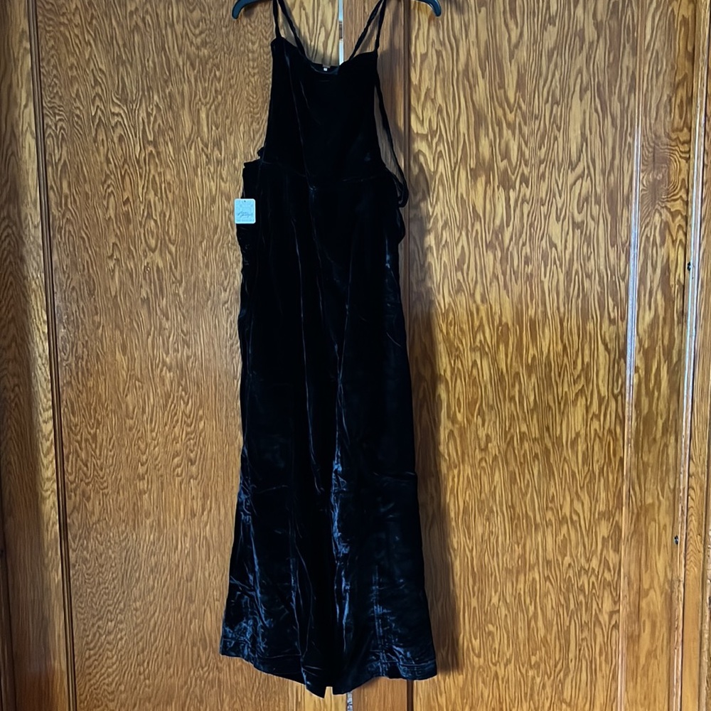 Free People 90s Forever Overall Crushed Velvet Size XL NWT - Picture 7 of 12